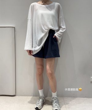 棉花糖柔軟觸感上衣 /  白