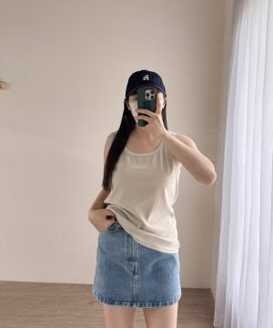 薄～柔軟細坑紋彈力棉背心/ 5色