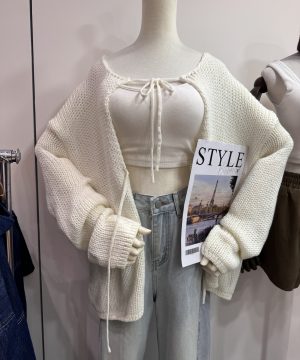 雙綁帶針織寬鬆外 / 4色