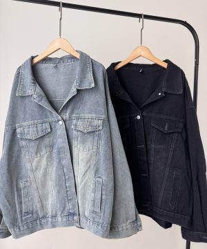 版型超棒！顯瘦寬鬆丹寧外 / 藍