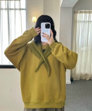 超可愛附披肩大學tee / 5色