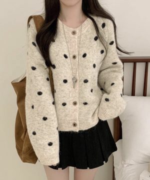 超可愛點點針織上衣 / 3色