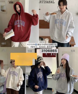 MICHIGAN英文連帽帽tee