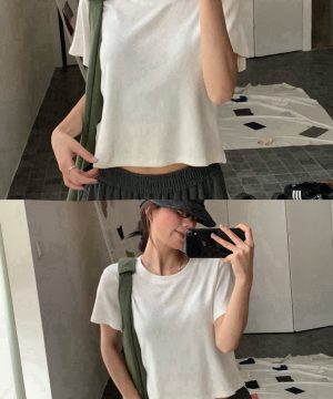 彈性短袖上衣
